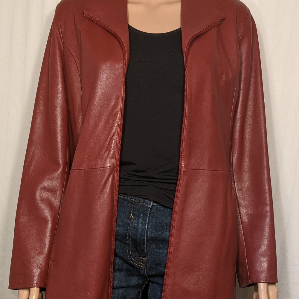 Burgundy Leather Jacket